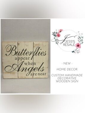 HOME DECOR - NEW - CUSTOM HANDMADE DECORATIVE MEMORIAL SOLID WOODEN SIGN